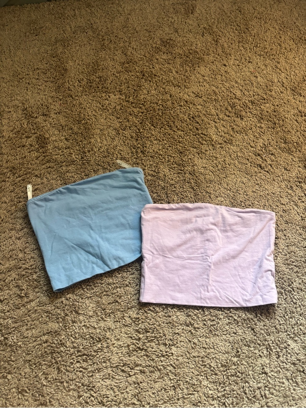 🌸 4 for $10 🌸 Blue and Lavender Tube Tops - Simple Cotton Bandeau Set